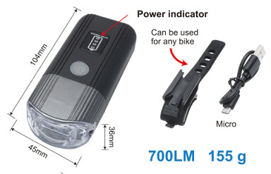 산악 자전거를 위한 700lm USB 자전거 광 내한성의의 신호를 보내세요