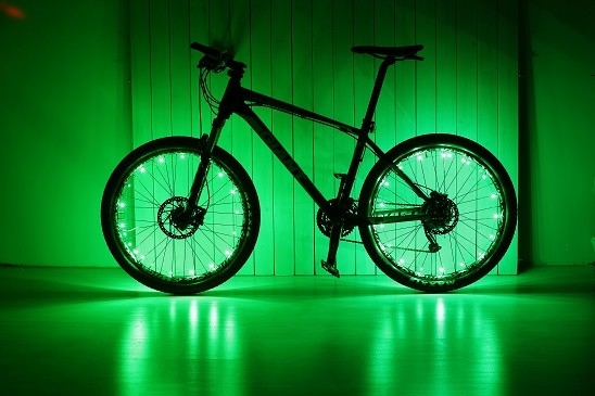 단４전지 LED 자전거 스포크 빛 32 PC 알루미늄 3D